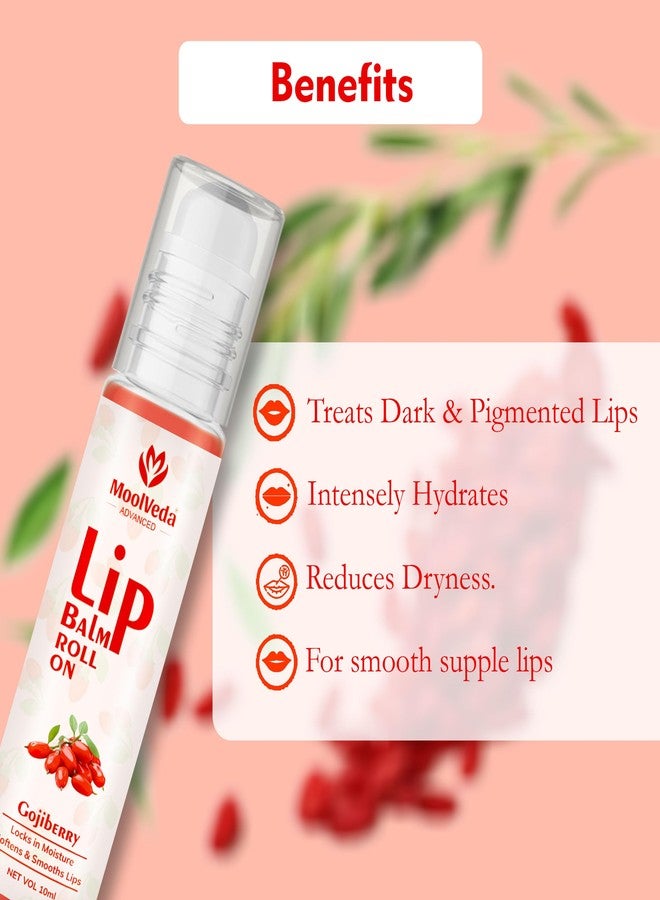 Moolveda Lip Balm Roll on with Gojiberry & 100% edible ingredients & no chemicals, 10ml, Pack of 2 - Image 5